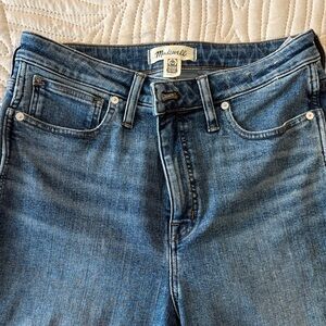 Madewell High-Rise Straight Jeans in Medium Blue Wash